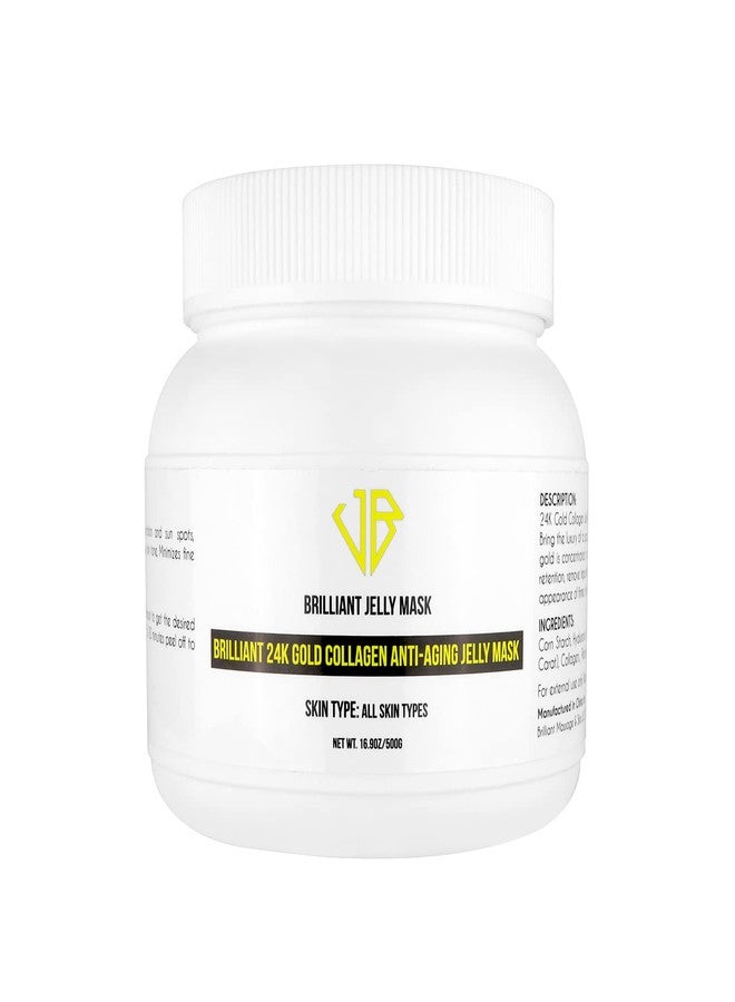 قناع جيلي رائع مضاد للشيخوخة بالكولاجين والذهب عيار 24 (حجم كبير 16.9 أونصة) يكفي لـ 25 استخدامًا. قناع جيلي احترافي قابل للتقشير، مرطب وملطف. - Image 1